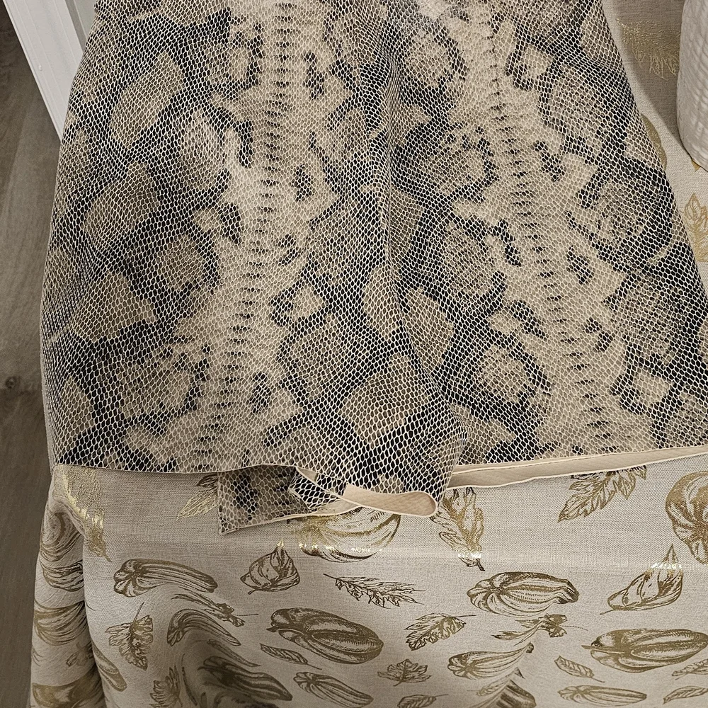 Zara NWOT SKORT Beige & Black Faux Snakeskin Print  Sz S - Picture 8 of 12